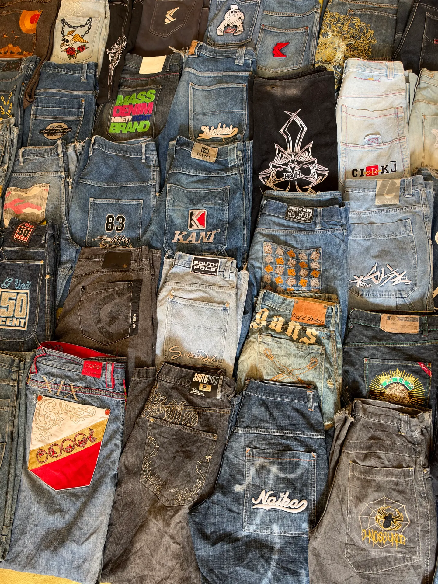 Hiphop Embroidery Branded Jeans