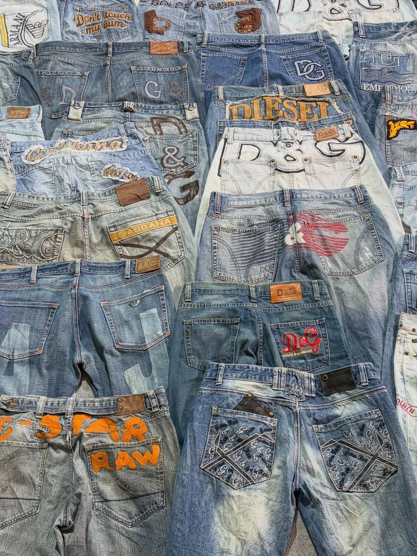 Armani D&G Printed and. Baggy Jeans
